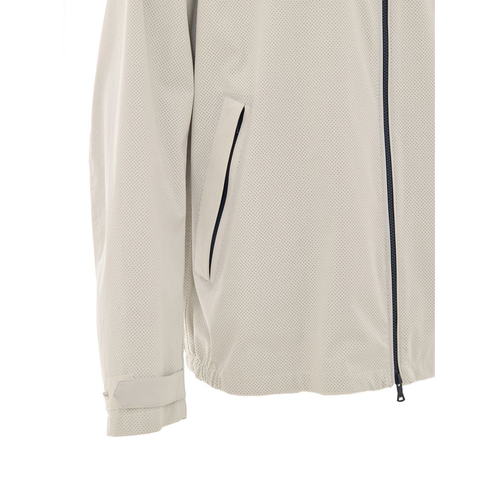 Gray Polyester Shell Jacket