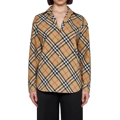 Brown Cotton Pattern Shirt