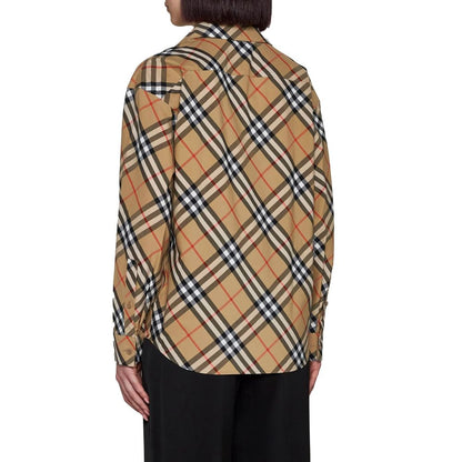 Brown Cotton Pattern Shirt