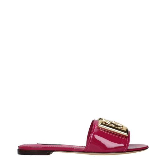 Pink Leather Slippers