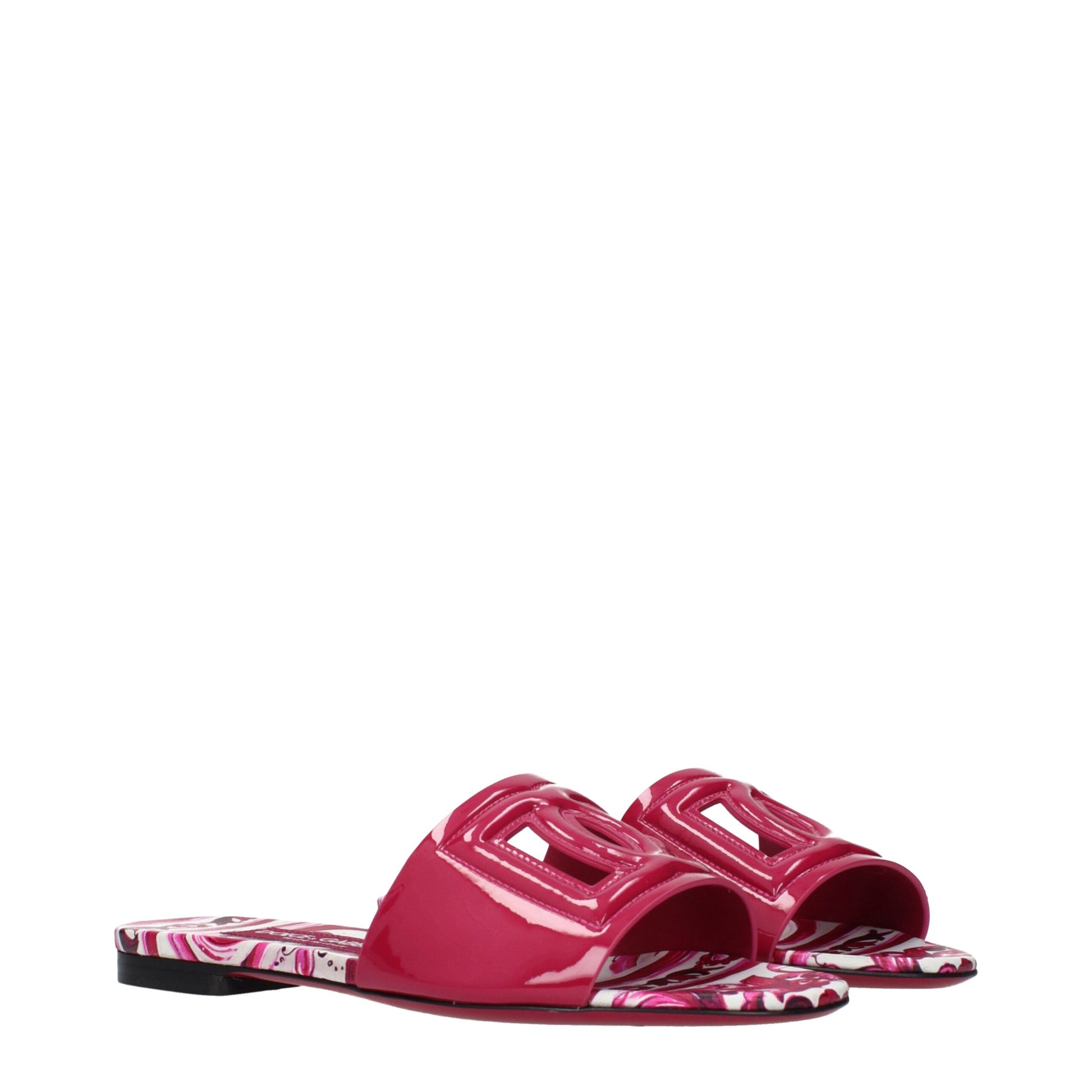 Pink Leather Slippers