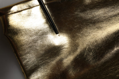 Gold Acetate Crystal High Waist Mini Skirt