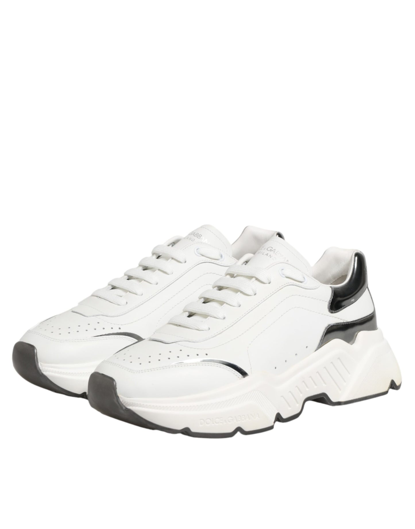 White Silver Daymaster Low Top Sneakers Shoes