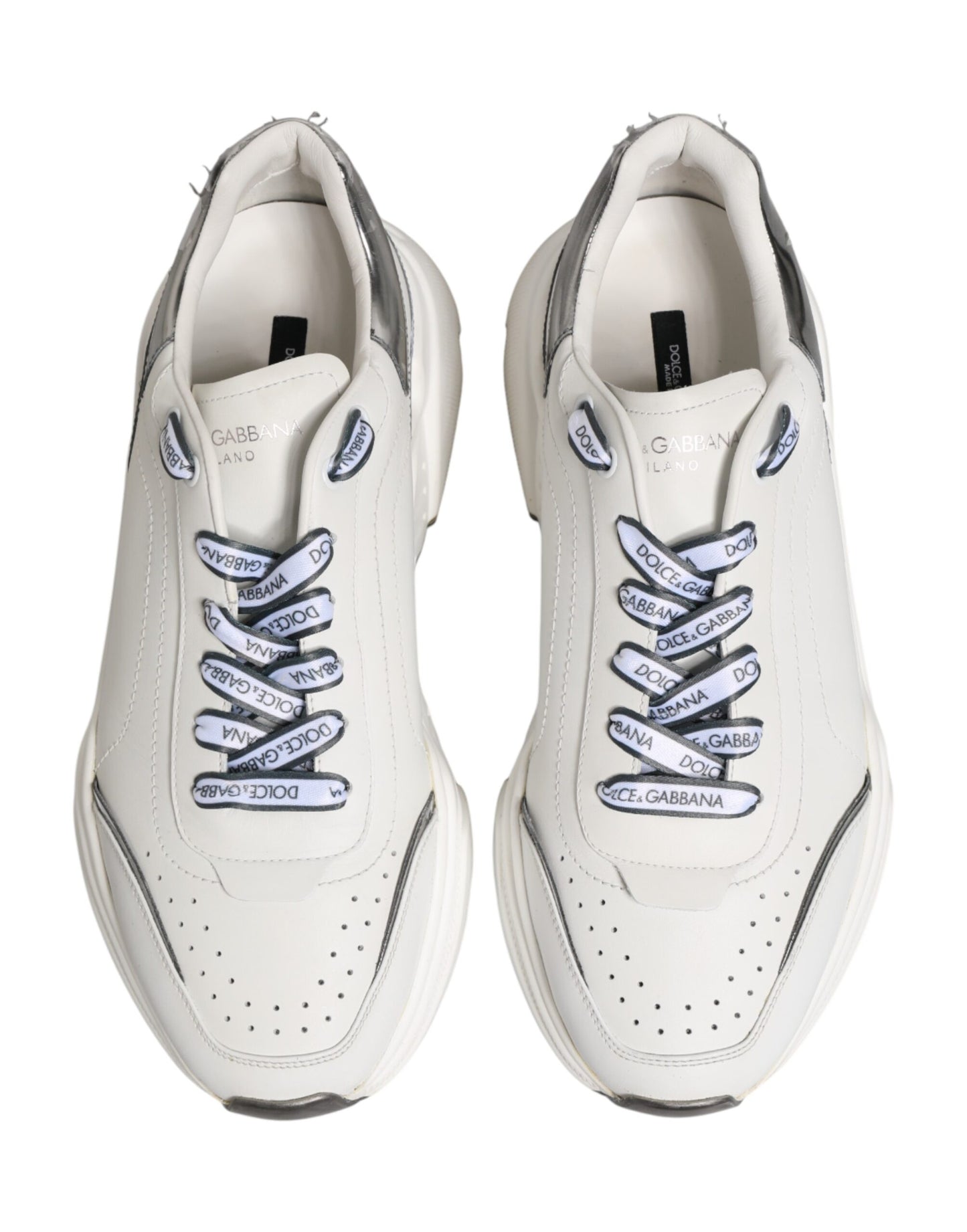 White Silver Daymaster Low Top Sneakers Shoes