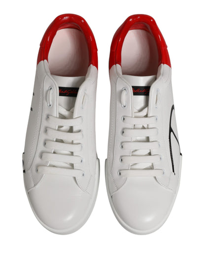 White Red Portofino Low Top Men Sneakers Shoes