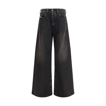 Black Cotton Relaxed Fit Jeans
