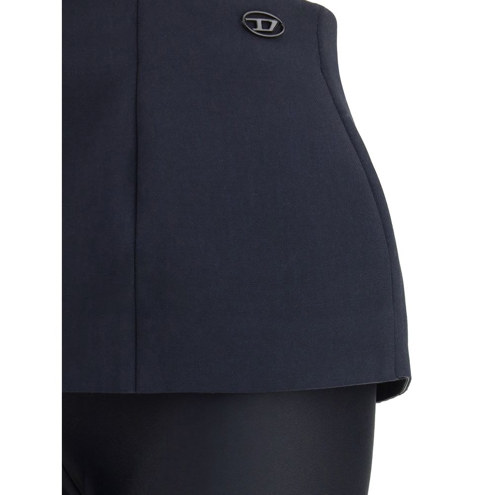 Black Polyester Casual Pants