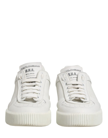 White MIAMI Calf Low Top Men Sneakers  Shoes