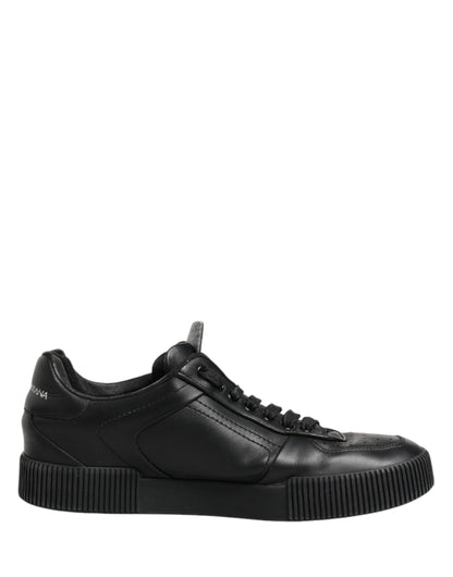 Black MIAMI Calf Low Top Men Sneakers Shoes