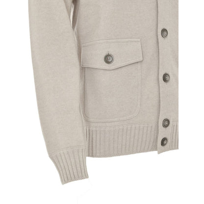 Beige Cashmere Cardigan