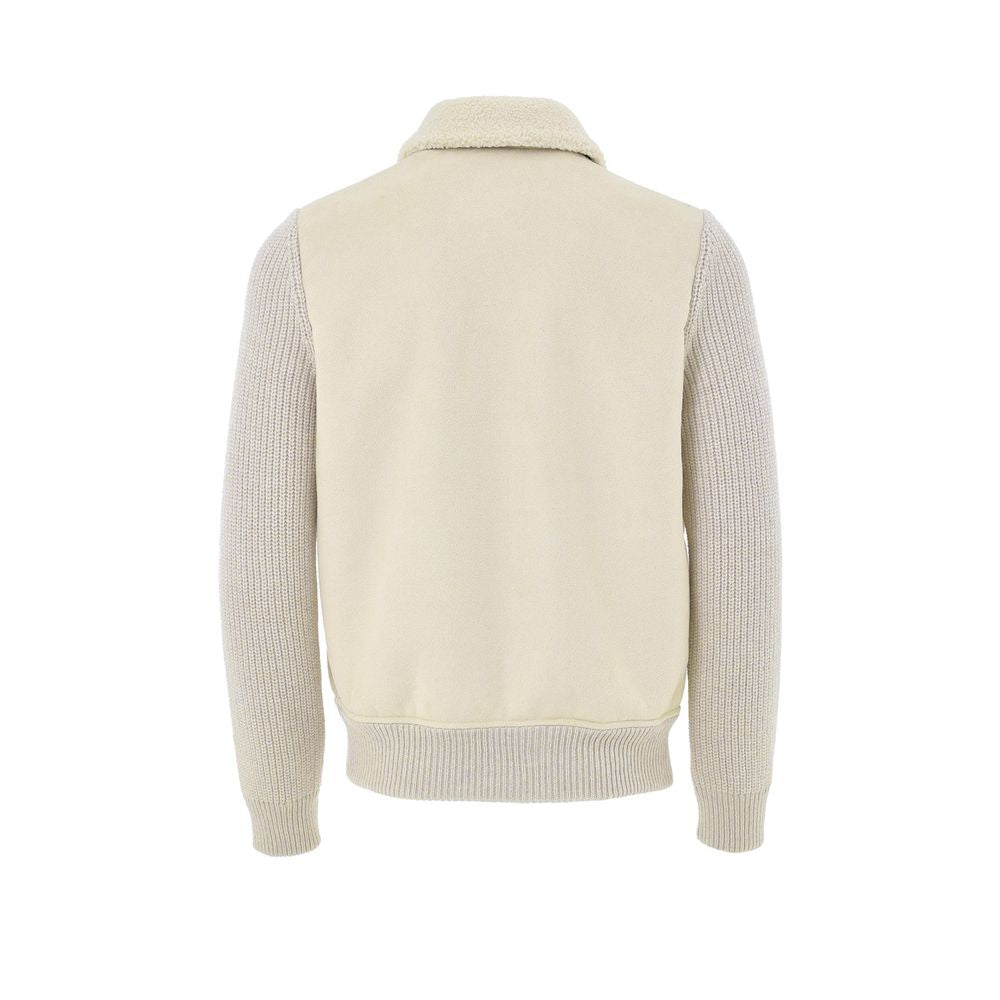 Beige Wool Jackets And Coat