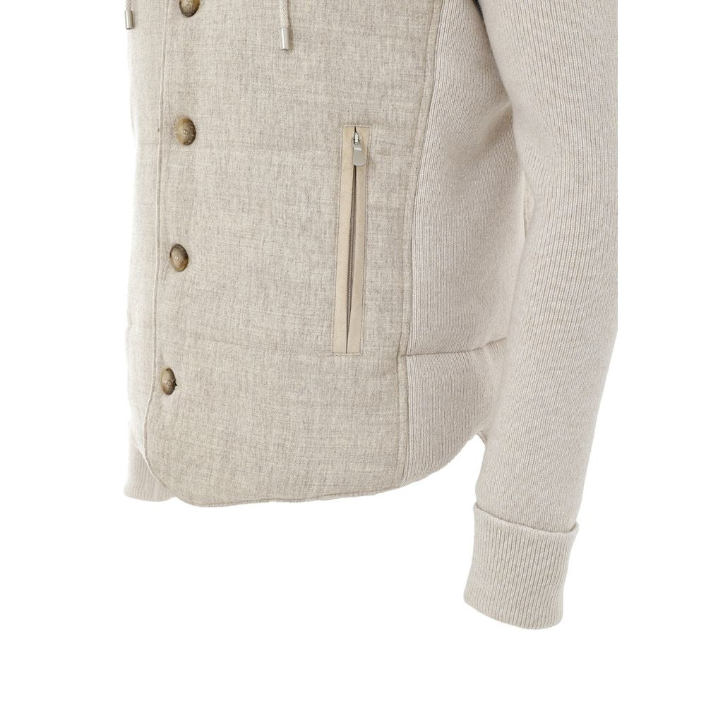 Beige Wool Shell Jacket