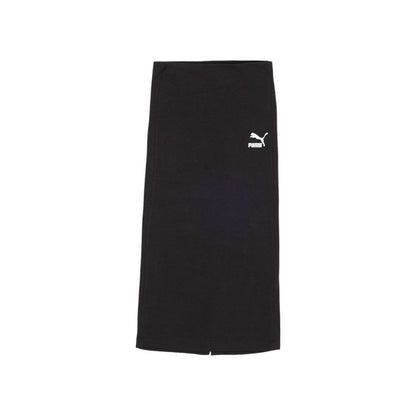 Black Cotton Long Skirt