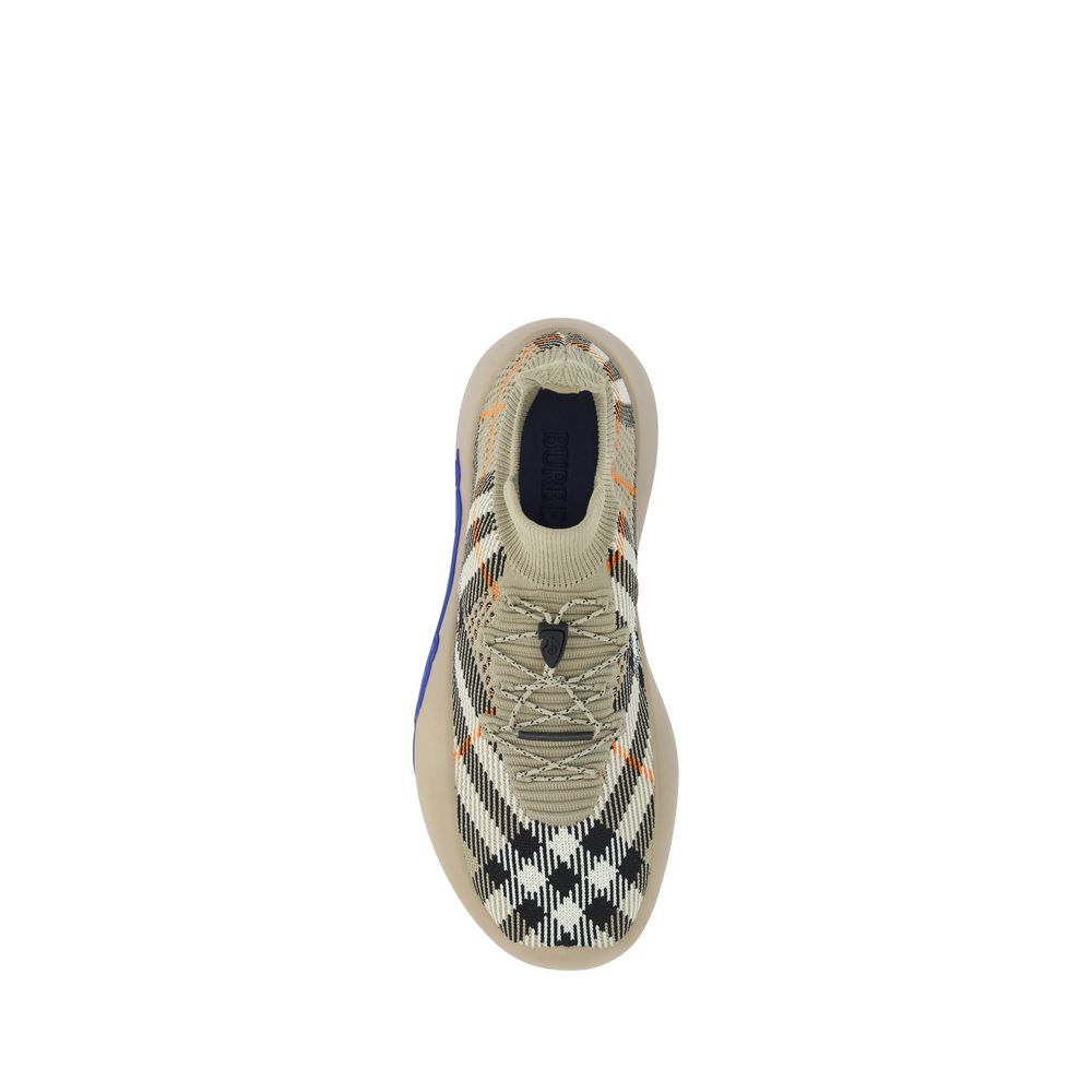 Brown Polyester Athletic Sneakers