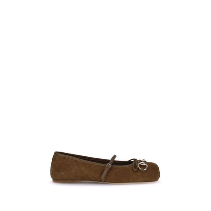 Brown Calf Leather Bos Taurus Ballet Flats