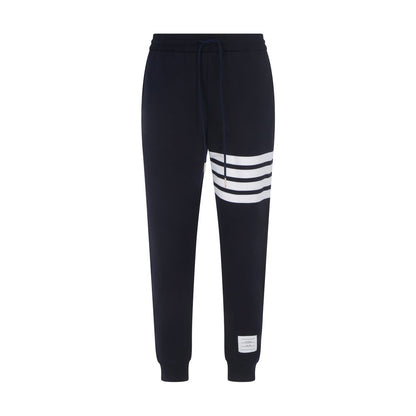 Blue Cotton Athletic Pants