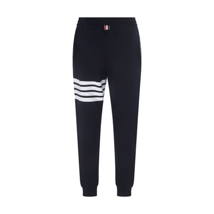 Blue Cotton Athletic Pants