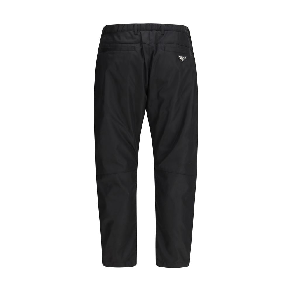 Black Recycled Polyamide Casual Pants