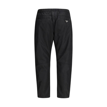 Black Recycled Polyamide Casual Pants