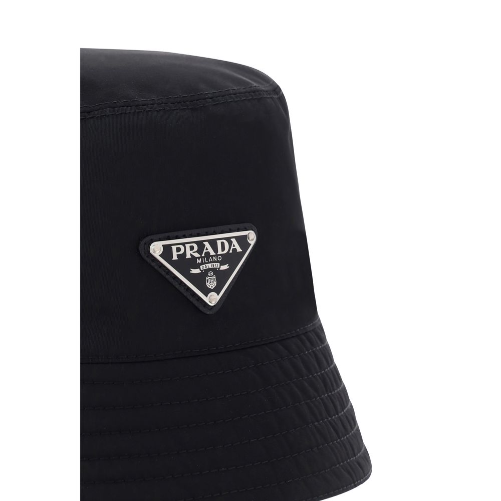 Black Polyamide Bucket Hat