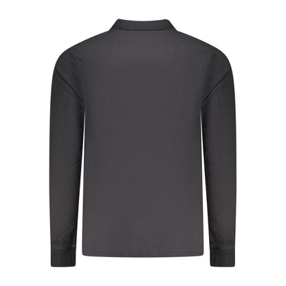 Black Cotton Men Polo Shirt
