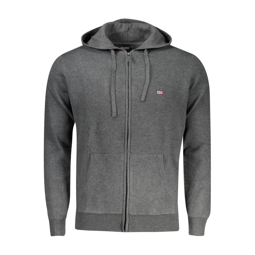 Grigio Poliammide Men's Cardigan