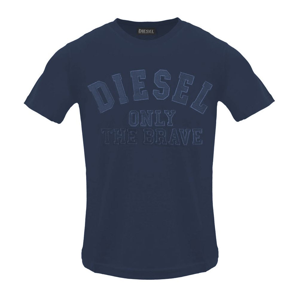 Blue Cotton Men's T-Shirt