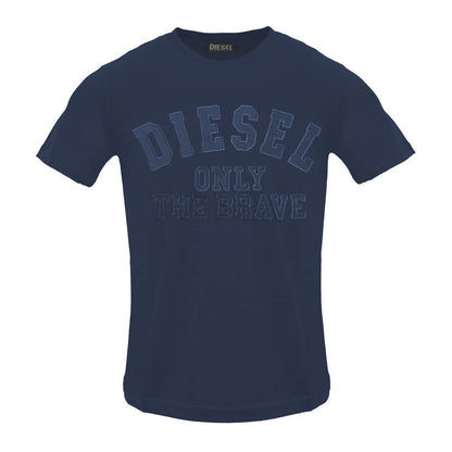 Blue Cotton Men's T-Shirt
