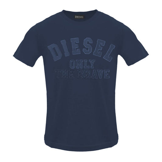 Blue Cotton Men's T-Shirt