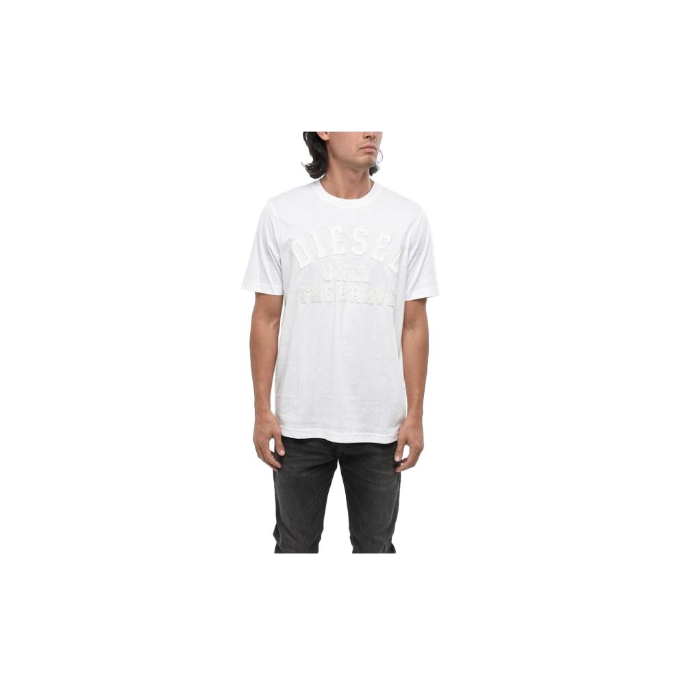 White Cotton Men's T-Shirt