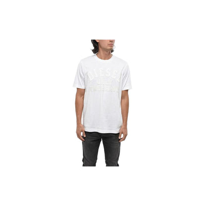 White Cotton Men's T-Shirt