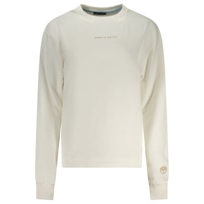 White Cotton Women Sweatshirt