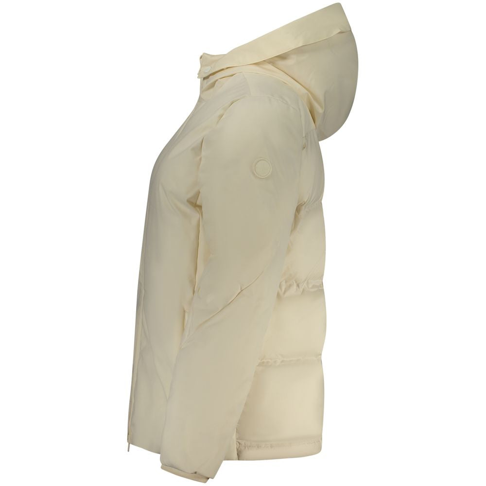 Bianco Polyester Women Jacket