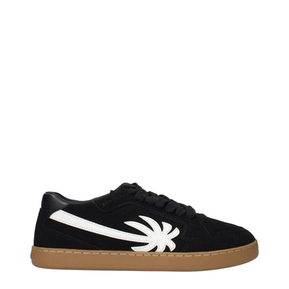 Black Leather Low Top Sneakers