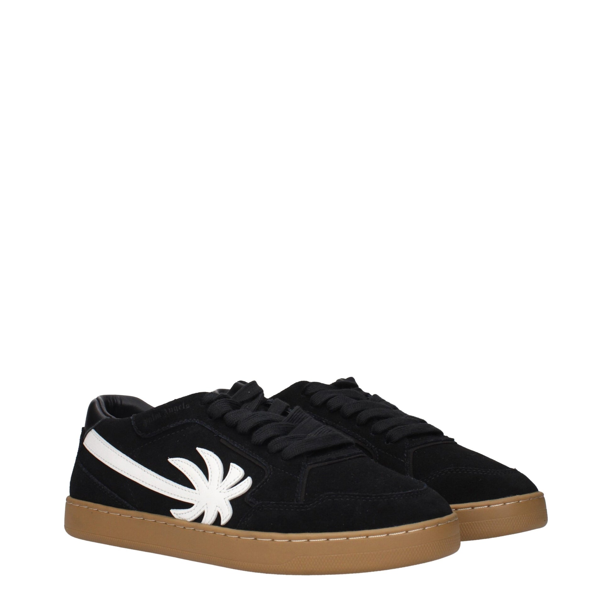 Black Leather Low Top Sneakers