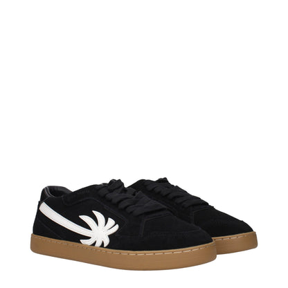Black Leather Low Top Sneakers