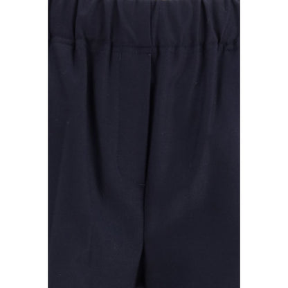 Black Cotton Casual Pants