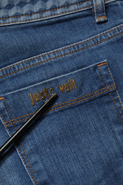 Blue Washed Mid Waist Skinny Denim Trouser Jeans