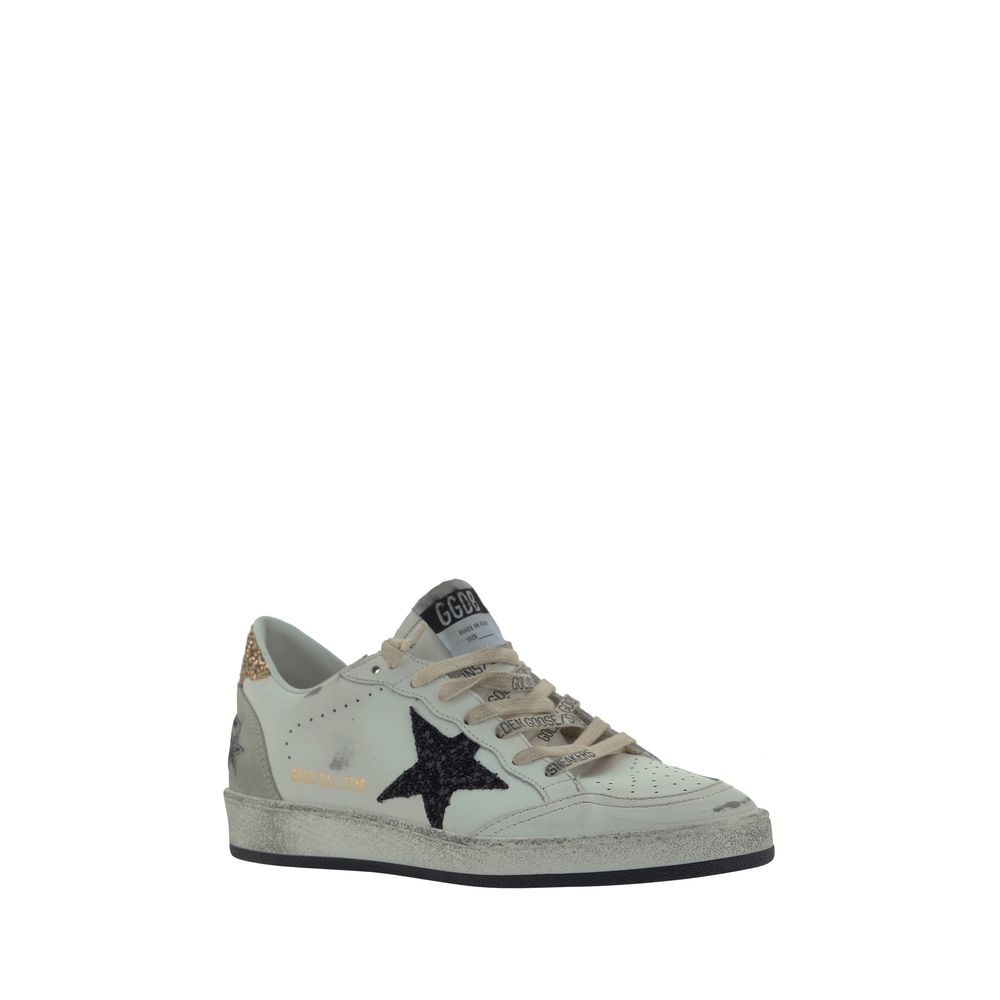 White Goatskin Low Top Sneakers