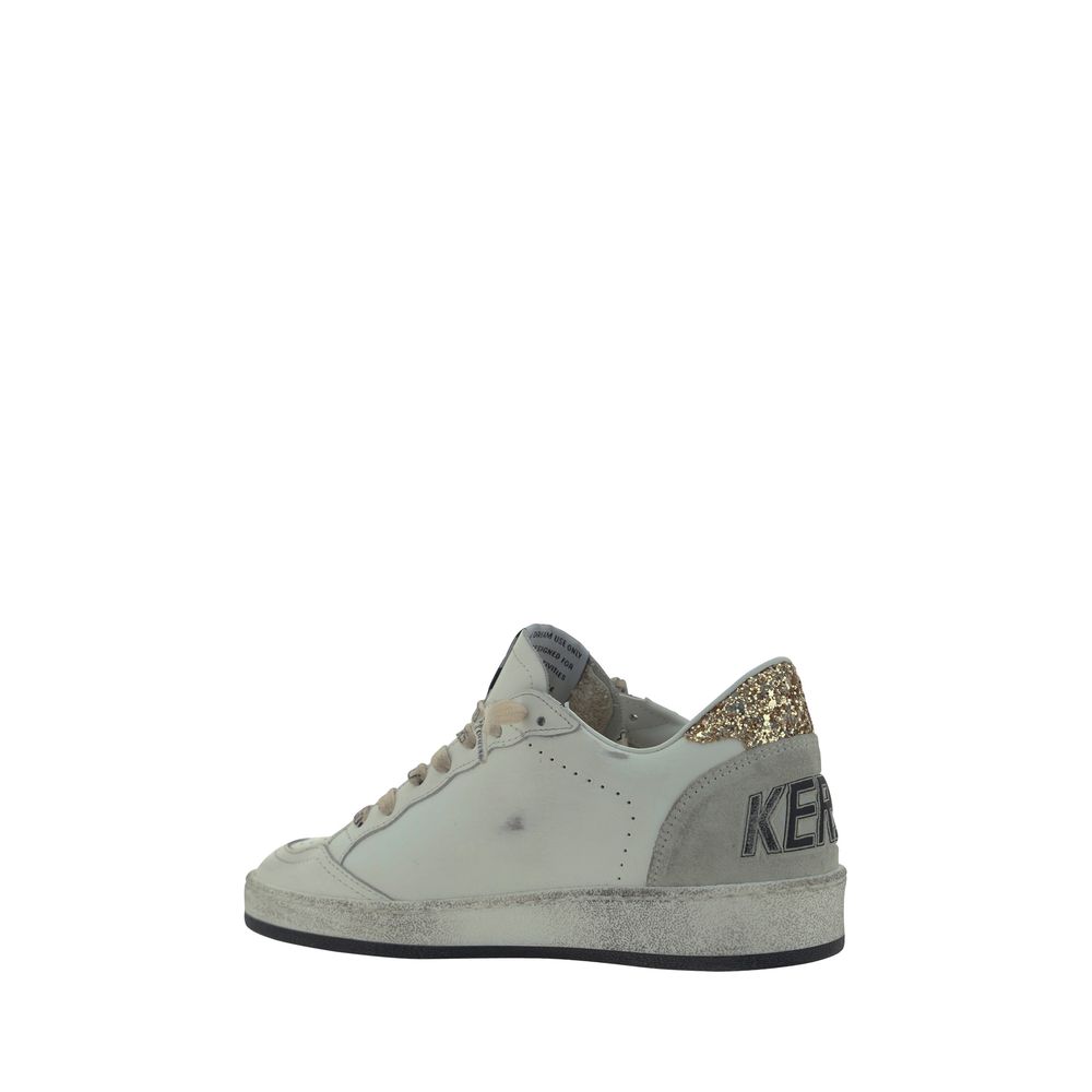 White Goatskin Low Top Sneakers