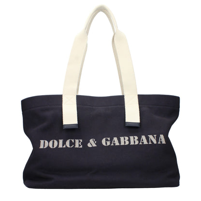 Blue Fabric Shoulder Bag