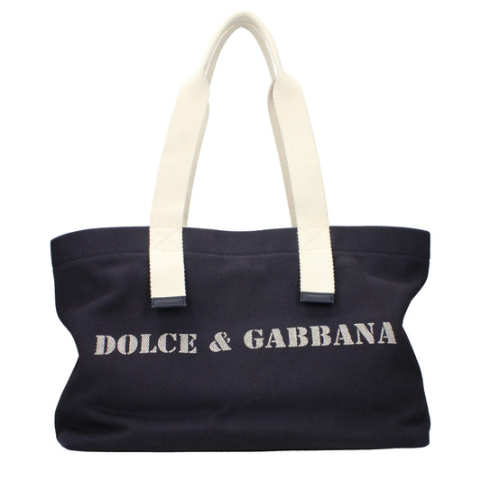 Blue Fabric Shoulder Bag