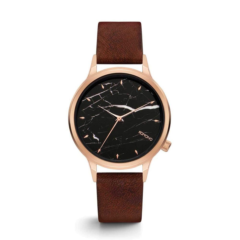 Red Leather Dress Watch