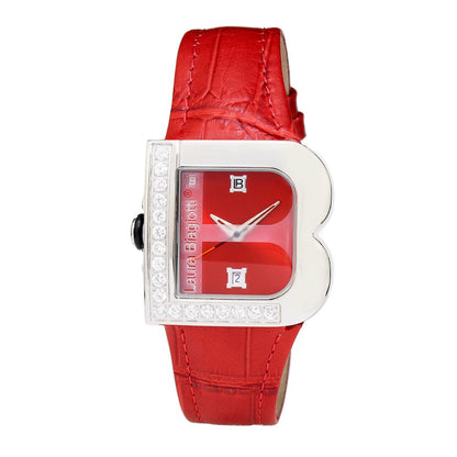 Red Leather Dress Watch