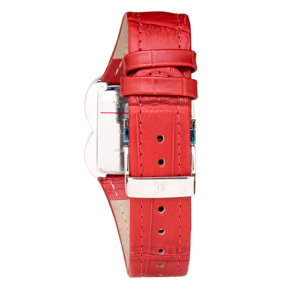Red Leather Dress Watch