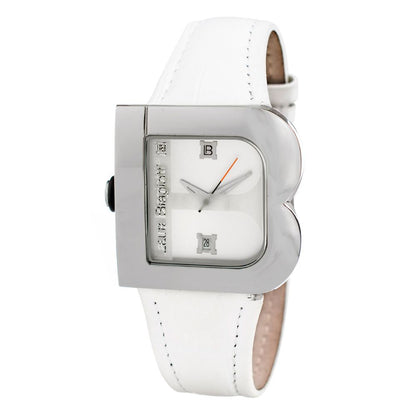 White Leather Dress Watch