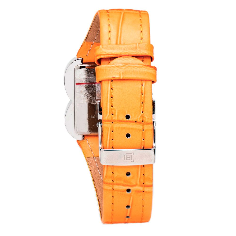 Orange Leather Dress Watch