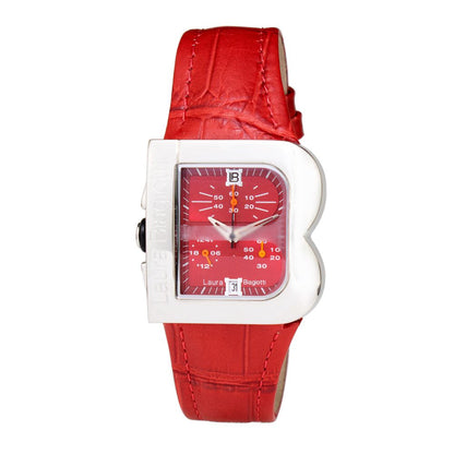 Red Leather Dress Watch