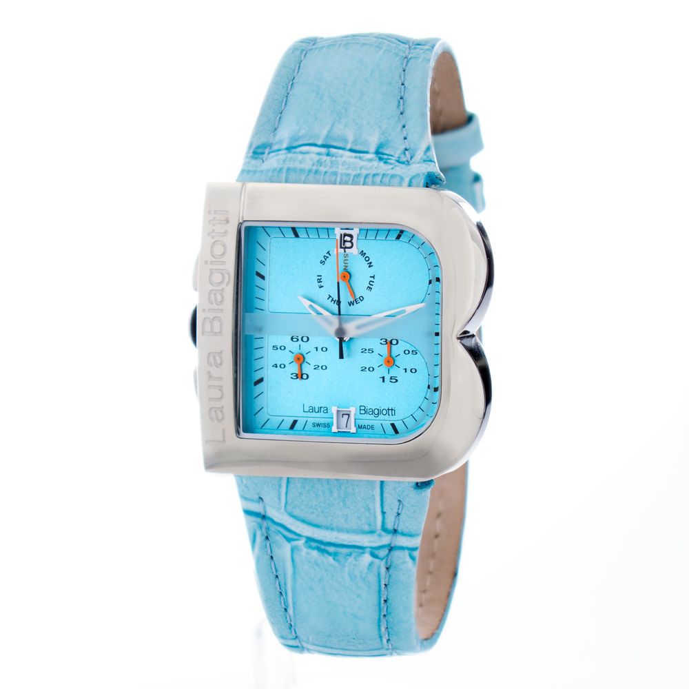 Blue Leather Dress Watch