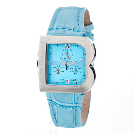 Blue Leather Dress Watch
